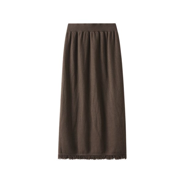 Tassel Knit Dress Skirt: Autumn/Winter Slim A-Line