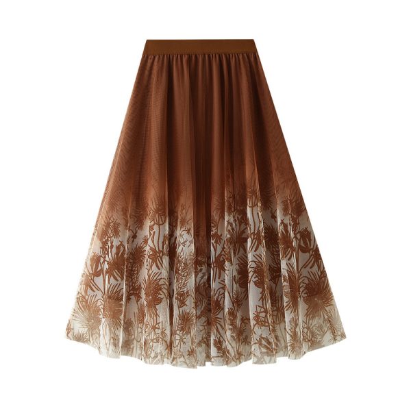 Retro National Gradient Ink Tulle Skirt