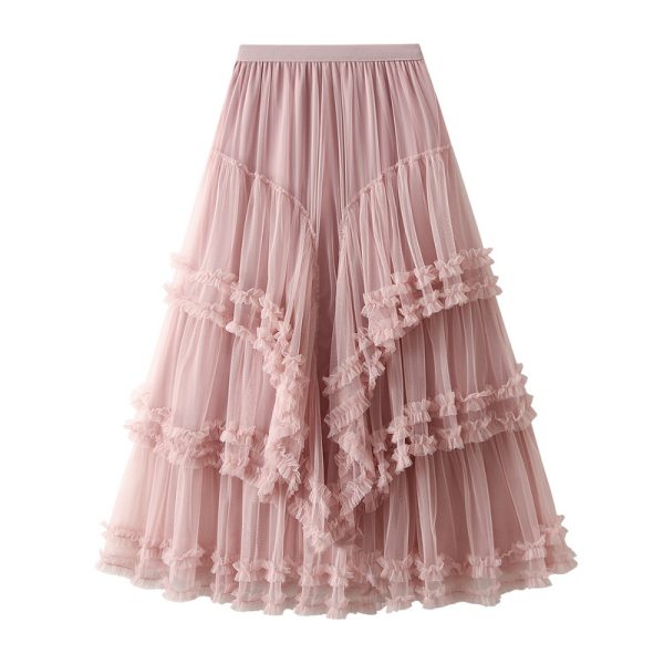 Spring Fairy Dress: Slim Multi-Layer Gauze Skirt