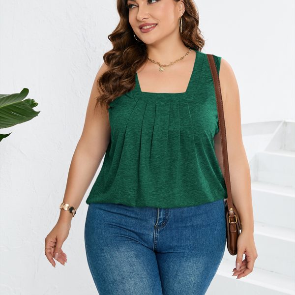 Plus Size Square Collar Vest Top