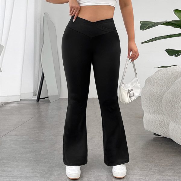 Plus Size V-Waist Bootcut Pants - Hip-Lift and Slimming