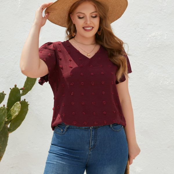 Plus Size V-Neck Casual T-Shirt