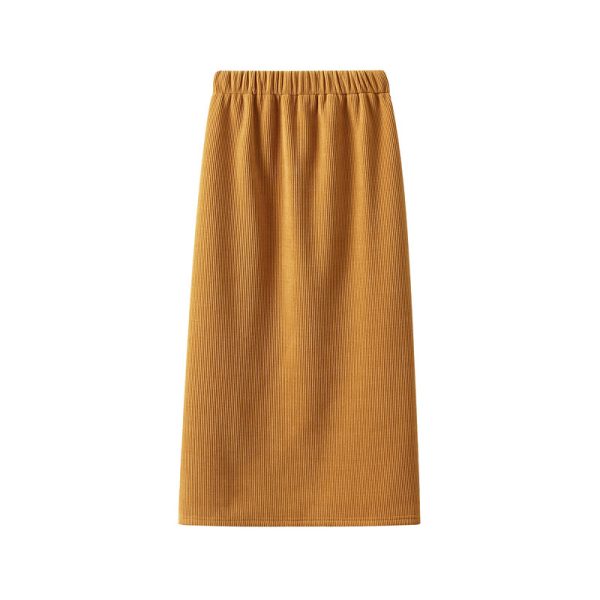 Corduroy Fleece-Lined Long Skirt: Autumn/Winter