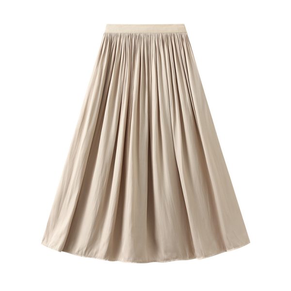 Summer Draping Silk Maxi Skirt