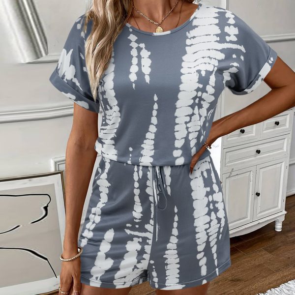 Printed Short Sleeve Jumpsuit - Summer Trend