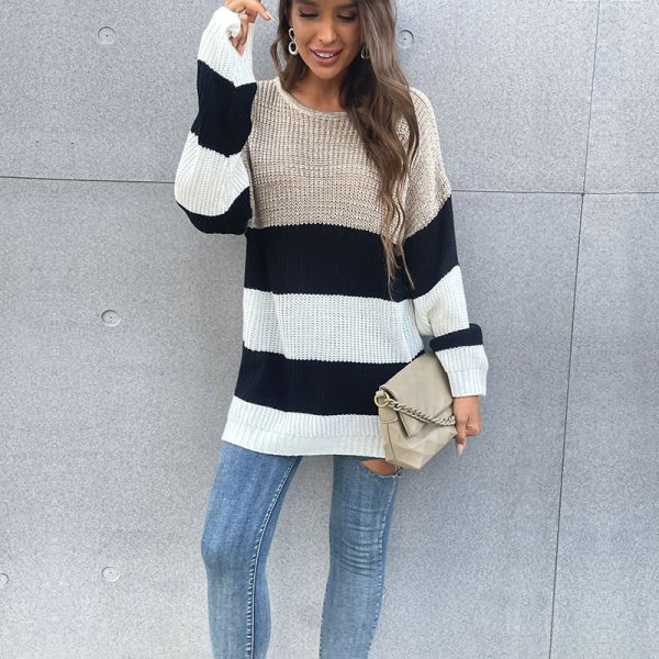 Striped Knitted Sweater - Autumn Inner Wear