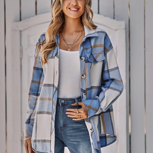 Plaid Single-Breasted Coat - Autumn Chic