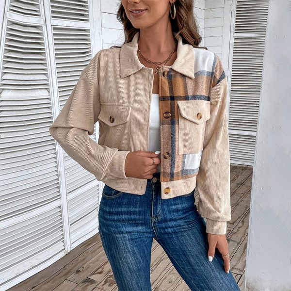 Stylish Color Matching Women's Jacket