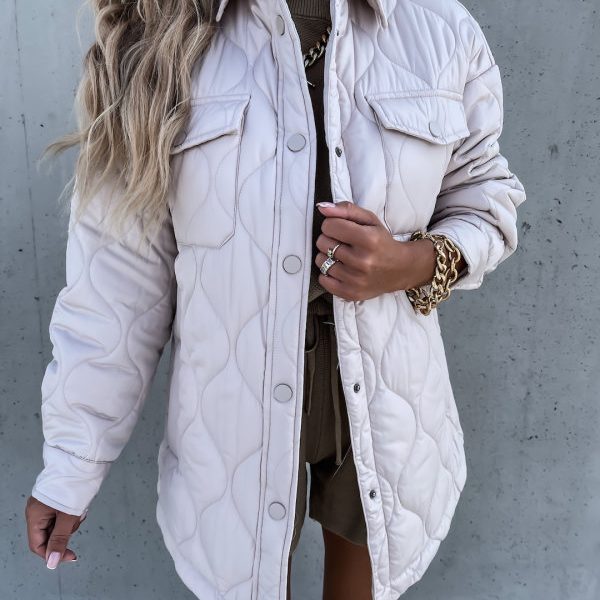 Plaid Trendy Cotton-Padded Coat - Autumn/Winter