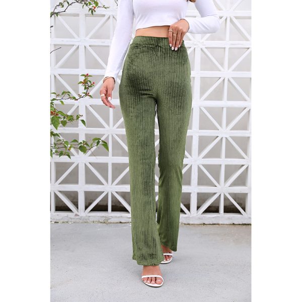 Women's Solid Color Corduroy Casual Pants