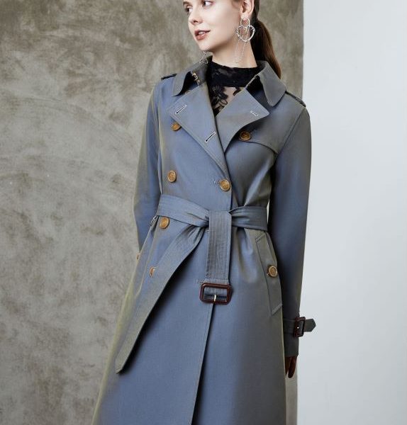 Spring Autumn Elegant Double-Breasted Trench Coat