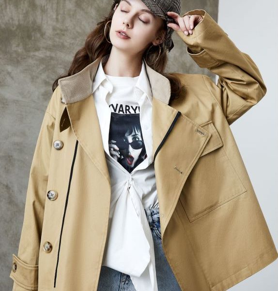 Korean Profile Loose Cargo Trench Coat