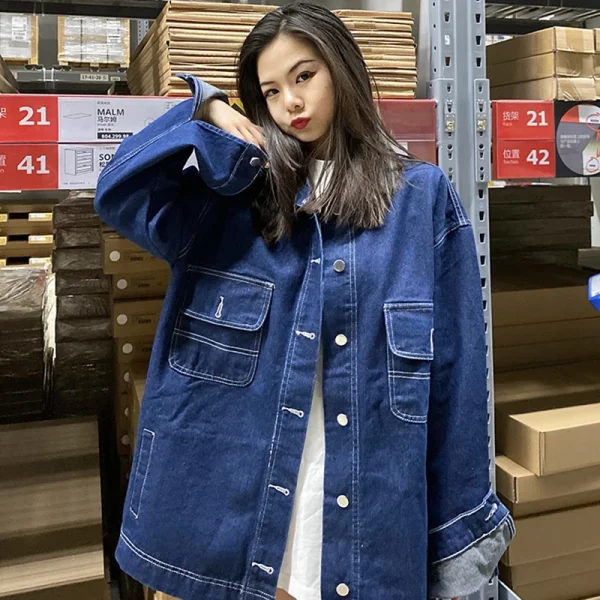 Dark-Blue-Loose-Jean-Coat-European-Style-Patchwork-Denim-Jackets-Turn-Down-Collar-Single-Breasted-Full-1