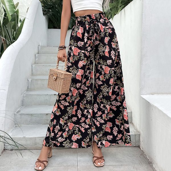 Printed Flared Wide Leg Pants for Women