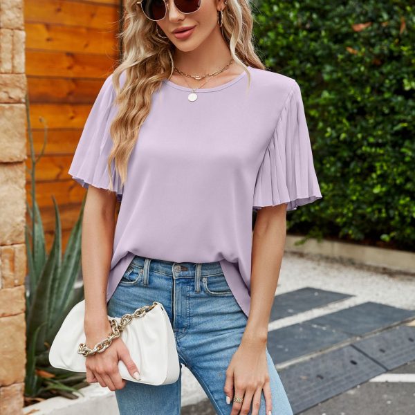 Ice Silk Bell Sleeve Top: Stylish & Comfortable