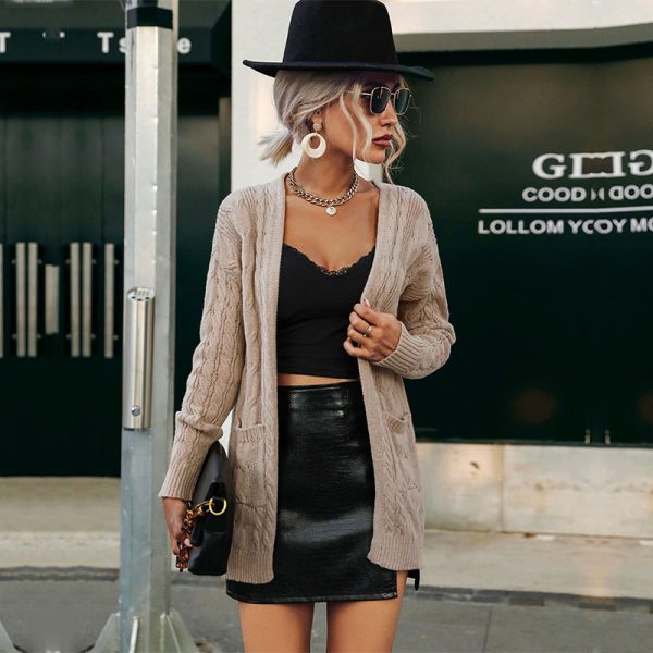 Chic Twist Detail Sweater Cardigan: Cozy Style for Women