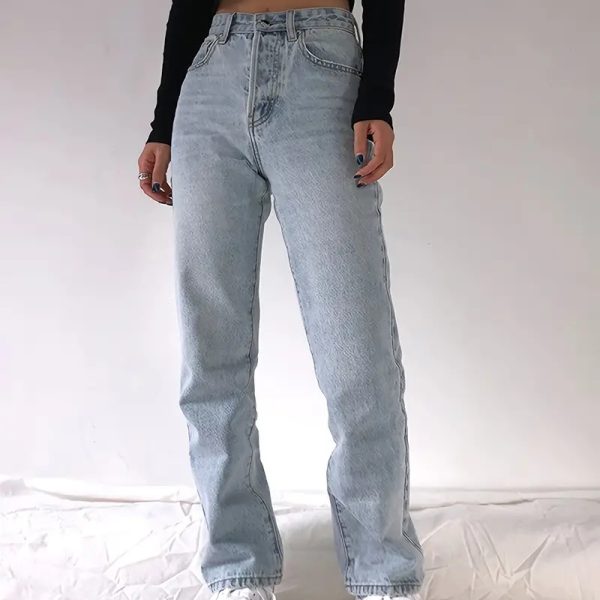 Women's Solid Color Casual Jeans