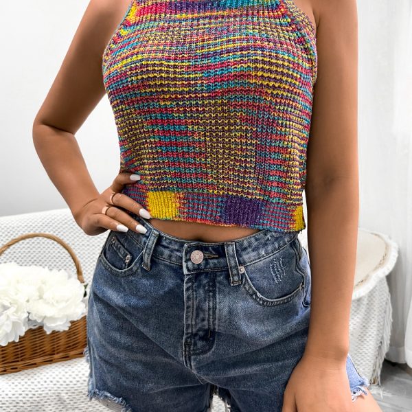 Knitted Halter Camisole: Stylish Women's Wear