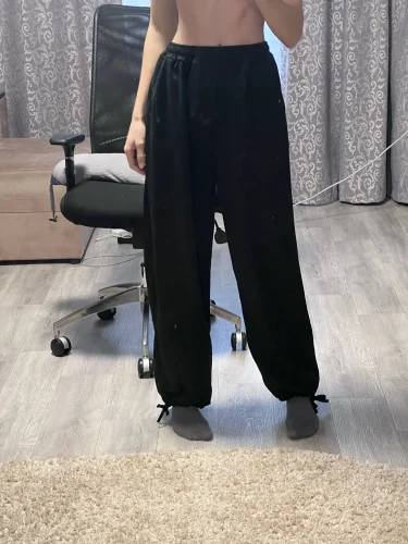 Oversize Gray Joggers Sweatpants Women Korean photo review