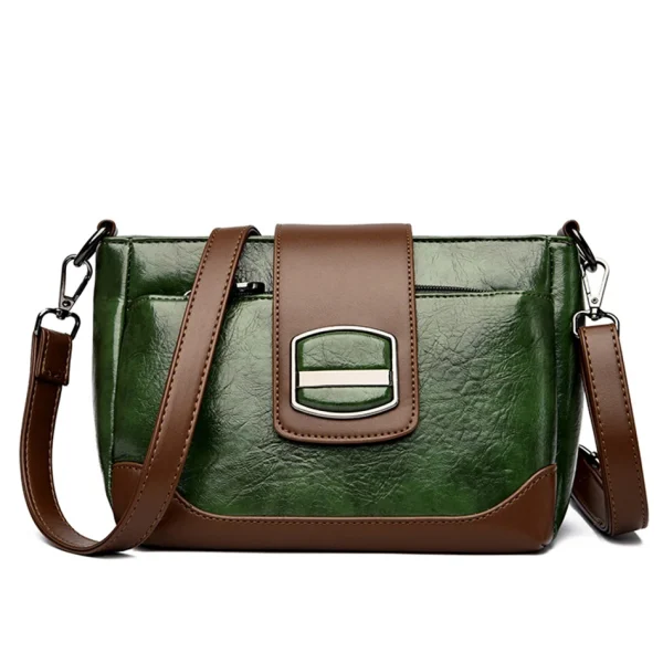 Designer High Quality Retro Oil Wax Skin Leather Shoulder Crossbody Bag