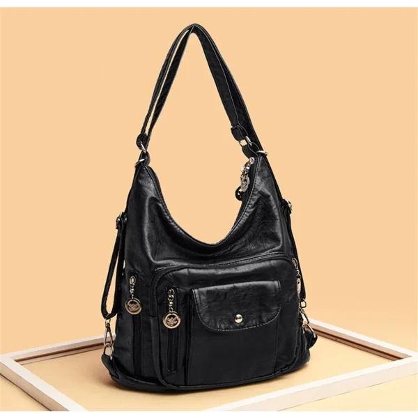 Women Washed PU Leather Retro Mochilas Crossbody Bag