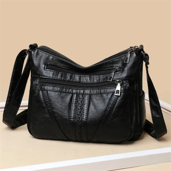 High Quality Soft PU Leather Shoulder Multi-Layer Crossbody Bag