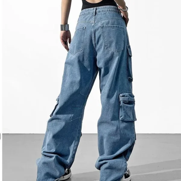 Multi-Pocket-Blue-Cargo-Jeans-2022-American-Retro-High-Street-High-Waist-Wide-Leg-Pants-Couples-1