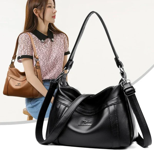 High Quality Pu Leather Multi-pockets Crossbody Bag