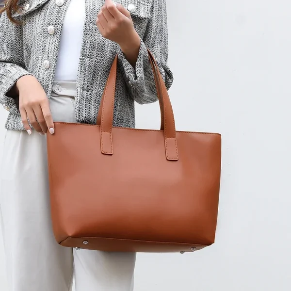 New-Women-Tote-Bag-PU-Leather-Solid-Color-Designer-Ladies-Casual-Handbag-Shoulder-Bag-Large-Capacity