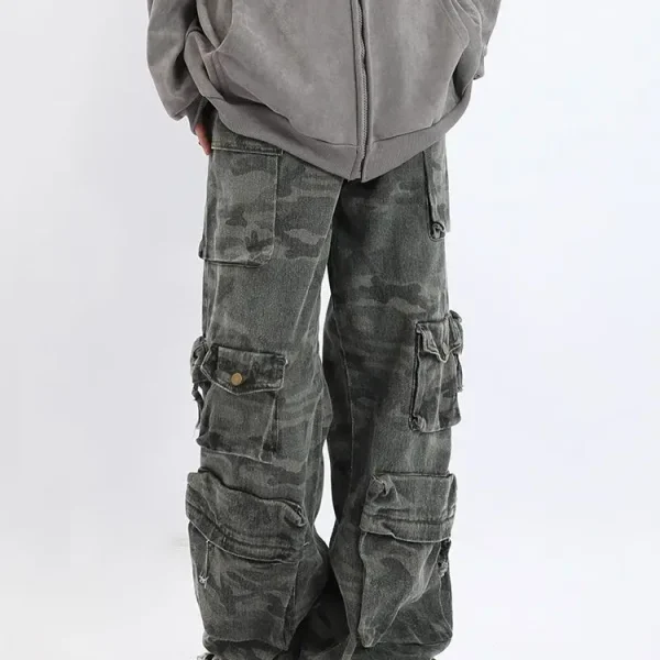 American-style camouflage loose wide-leg Hip-Hop pants