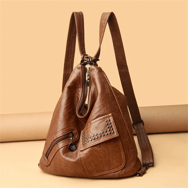 Vintage Style Soft Leather Large Capacity Shoulder Bag