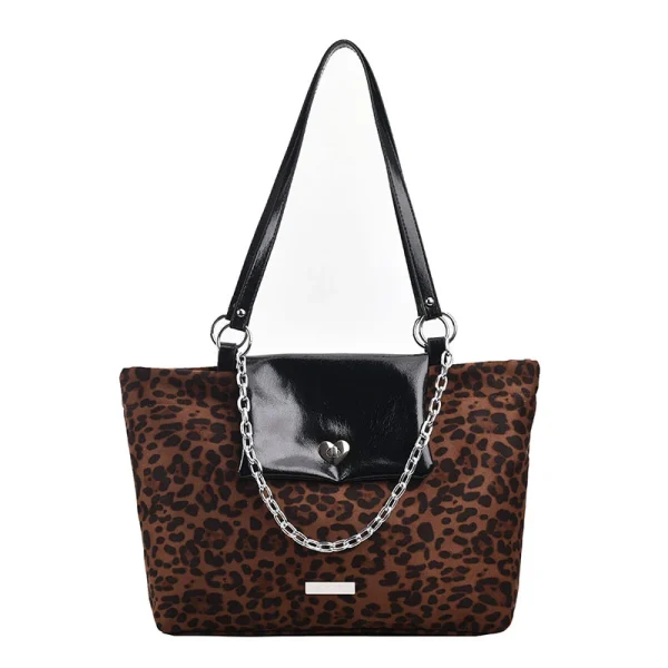 Big Size Leopards Pattern Women Handbag