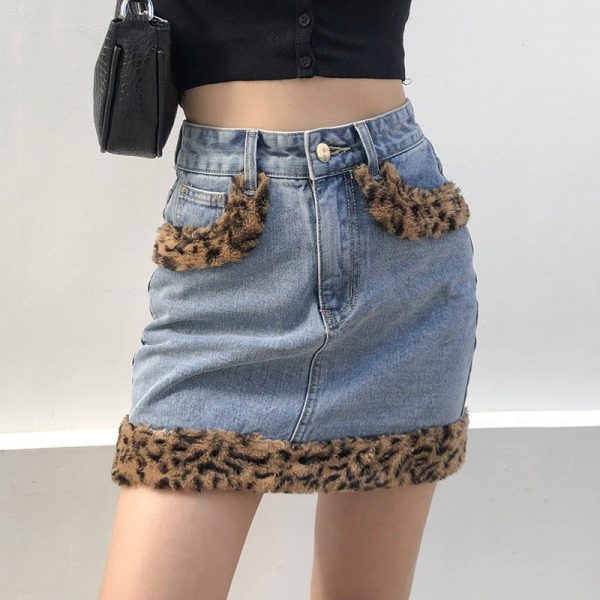 Women's Spring Summer  A line Overall Agent Skirt