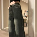 Vintage Women Wide Leg Jeans Harajuku Baggy Denim Trousers Oversized photo review