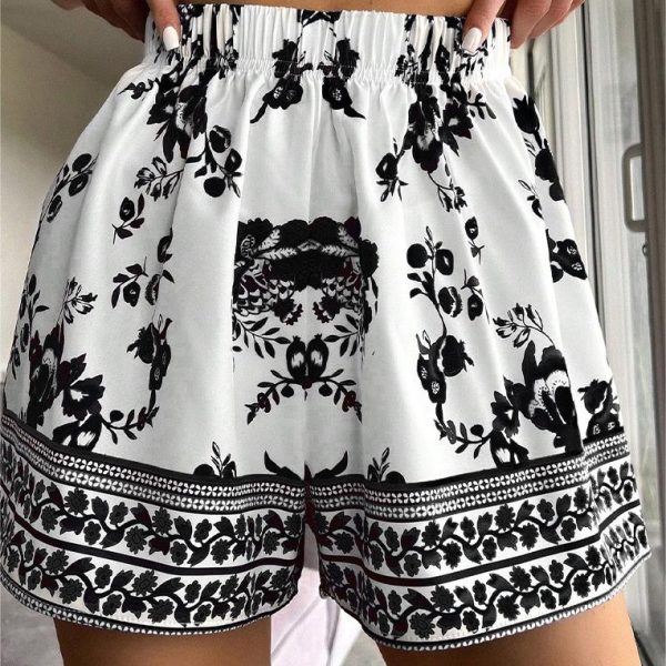 Women's Vacation Beach Shorts Summer Loose Printed Pants