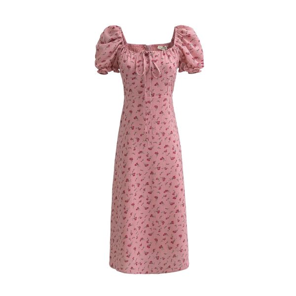 Women's Summer Pink Roses Maxi Dress