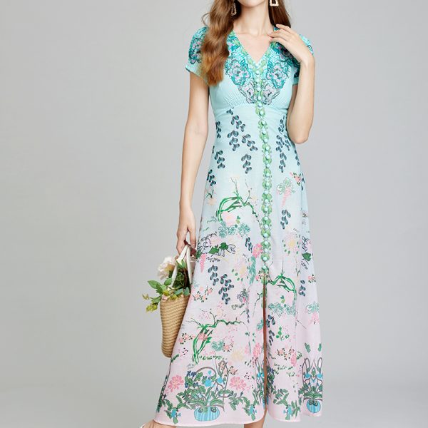 Women's Summer Printed Daily Elegant A Line Maxi Dress