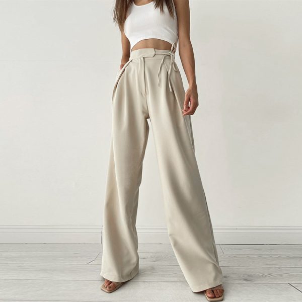 Women's  Pants for Women Autumn Winter Office Mopping Wide Leg Pants