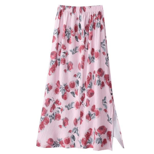 Women's Vintage Floral Split Skirt