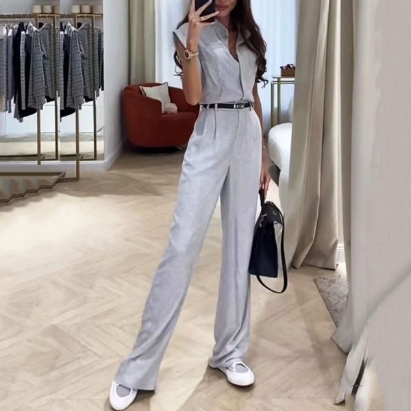 Women's Top Loose Trousers Two Piece Set