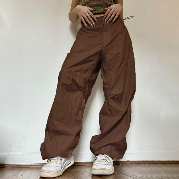 Women's Waist Drawstring Loose Woven Pants