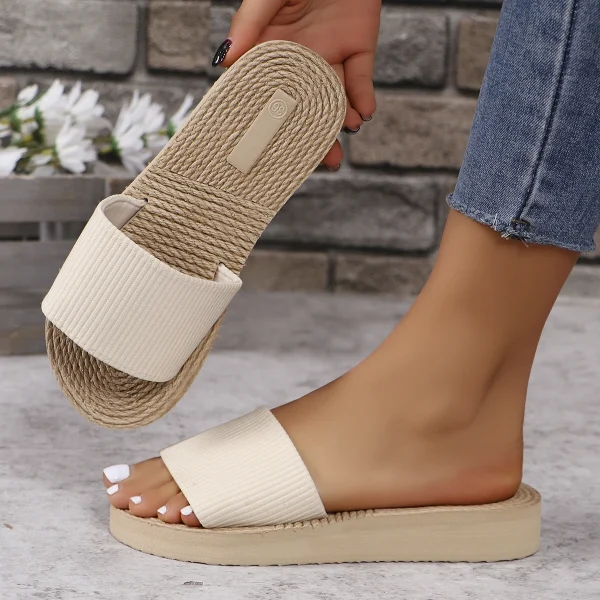 Comfortable Soft Sole Lightweight Cool Mid-heel Slippers